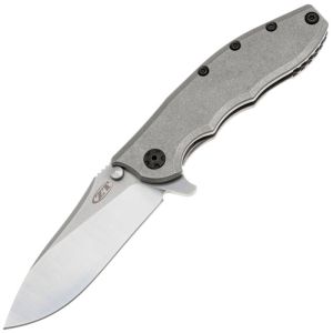 Складной нож ZT K0562Ti Hinderer Slicer CPM-20CV Satin, рукоять титан