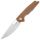 Складной нож Rike Knife 802G сталь 154CM, рукоять Brown G10/Ti