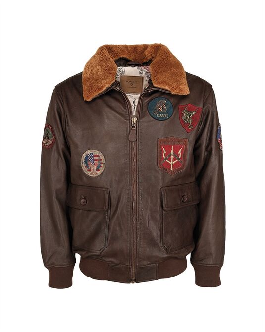 Куртка пилот SUPER VINTAGE OFFICIAL SIGNATURE Top Gun, цвет Brown