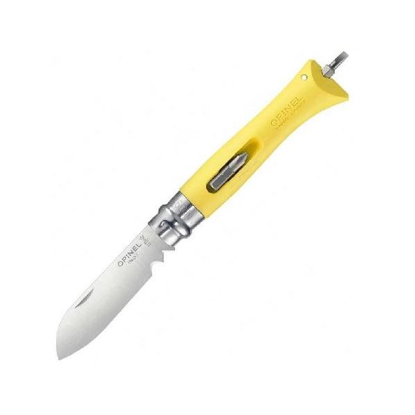 Нож Opinel №09 DIY, нержавеющая сталь, сменные биты, желтый, 001804