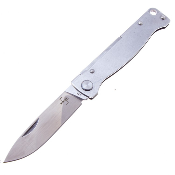 Складной нож Boker Plus Atlas Stonewash сталь 12С27, рукоять сталь