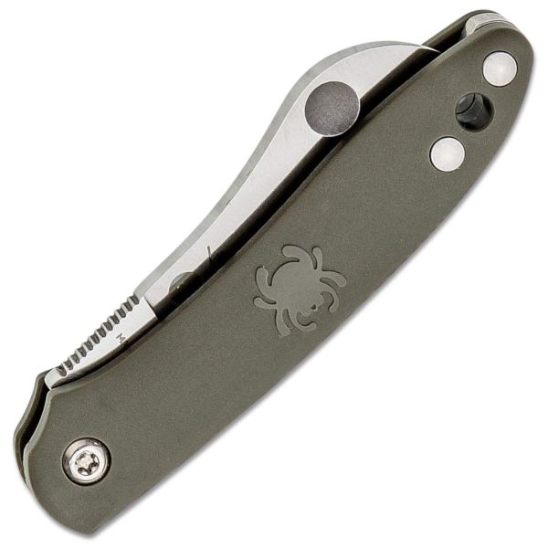Складной нож Spyderco Roadie cталь N690Co, рукоять Green FRN