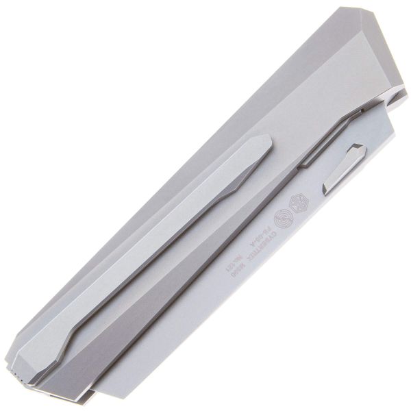 Складной нож Rike Knife Cybertrix A сталь M390, рукоять Gray Titanium