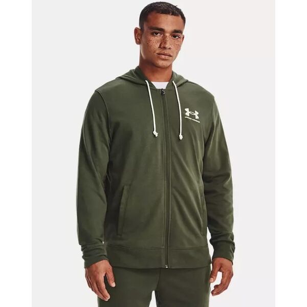 Толстовка Rival Terry LC FZ Under Armour, цвет Green (XL)