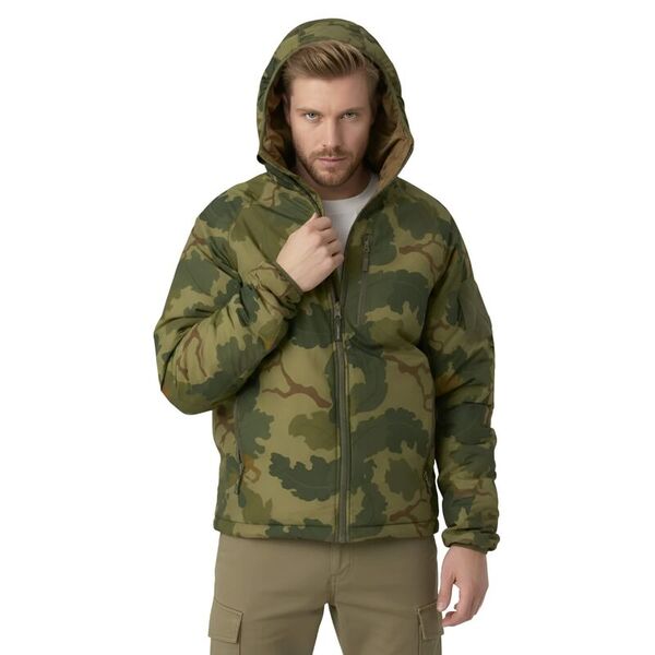 Куртка REVERSIBLE WOLFHOUND HOODIE Helikon, цвет  Mitchell Camo Leaf / Mitchell Camo Clouds