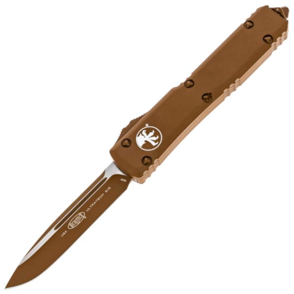 Автоматический нож Microtech Ultratech S/E Tan Cerakoted Chassis сталь M390, рукоять Tan