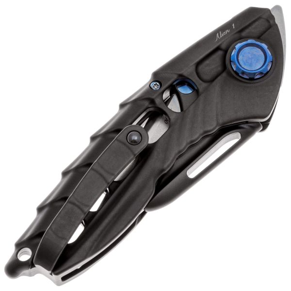 Складной нож Rike Knife Alien 1 сталь M390, рукоять Black Ti