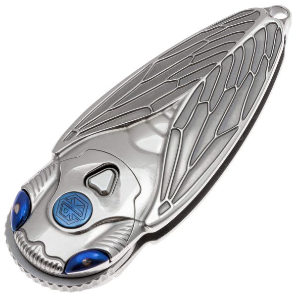 Складной нож Rike Knife Cicada сталь M390, рукоять Grey Ti