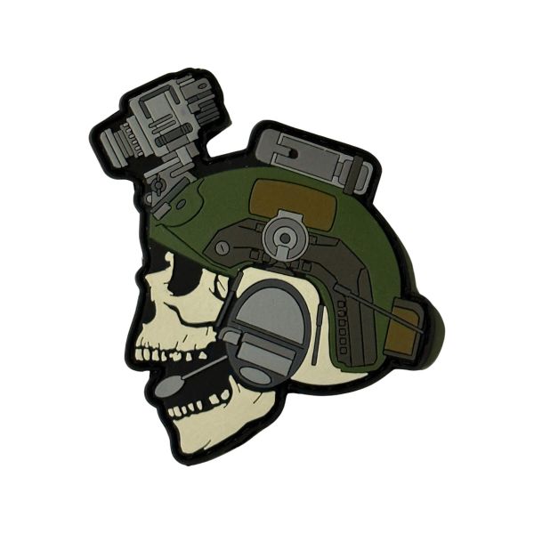 Патч RED WAR Череп с ПНВ олива