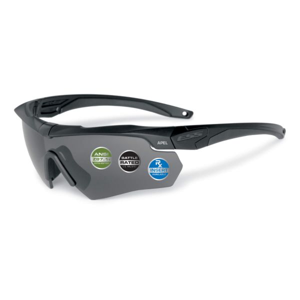 Очки ESS CROSSBOW BLACK 2X W/CLEAR & W/SMOKE GRAY APEL