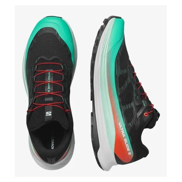Кроссовки Ultra Glide 2 Salomon, цвет Black/Electric Green