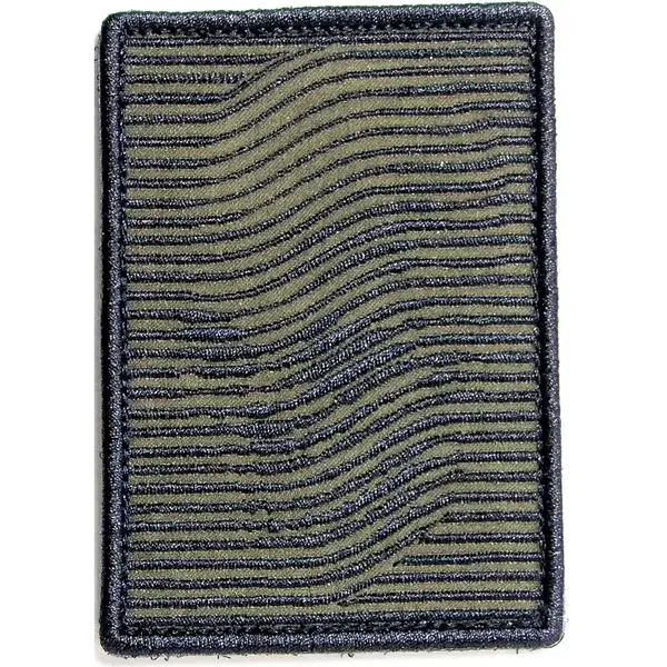 Нашивка, патч "3D череп черный" тактическая с липучкой.