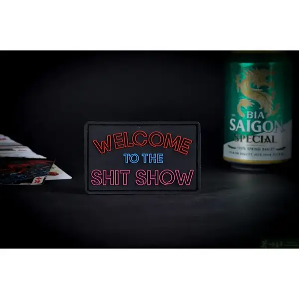 Нашивка, патч "Welcome to the Shit Show" ПВХ тактическая с липучкой.