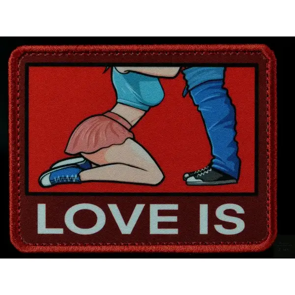 Нашивка, патч "LOVE IS" от Корпуса Вышивания.