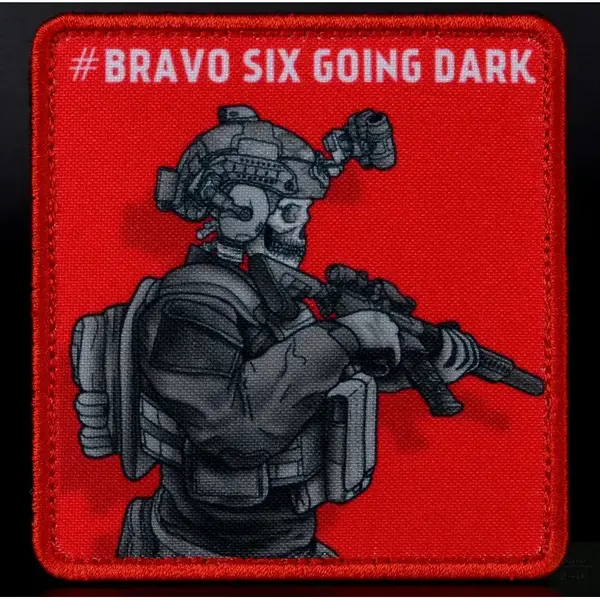 Нашивка, патч "Bravo Six Going Dark" от Корпуса Вышивания. 