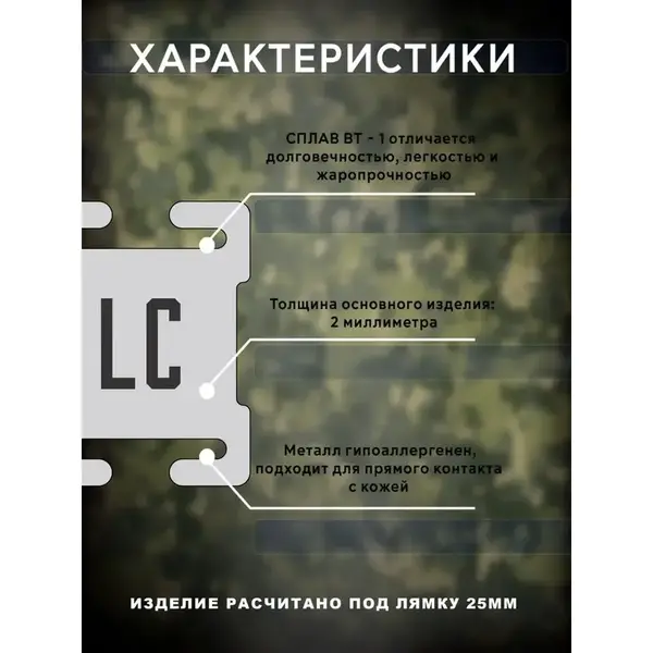 Зажим для Molle системы Титановый зажим для MOLLE с эксклюзивным дизайном!