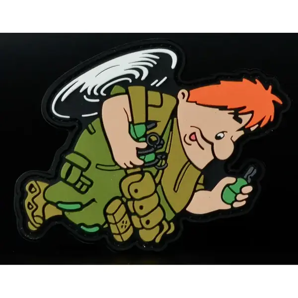 Нашивка, патч "идём гулять по посадкам" ПВХ от Корпуса Вышивания.