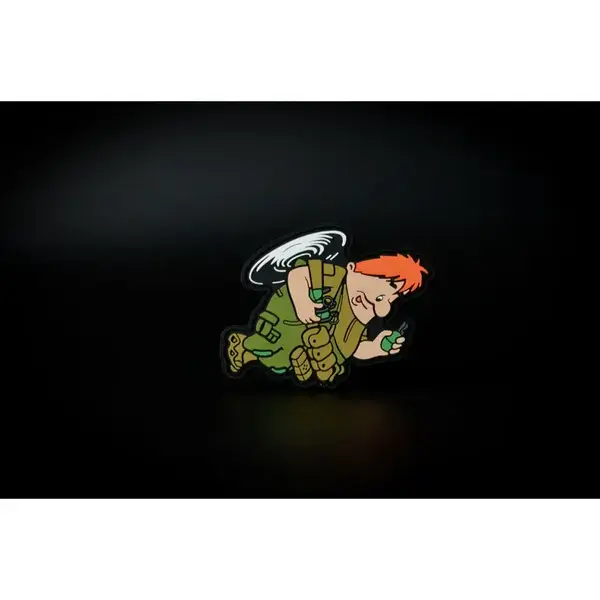 Нашивка, патч "идём гулять по посадкам" ПВХ от Корпуса Вышивания.