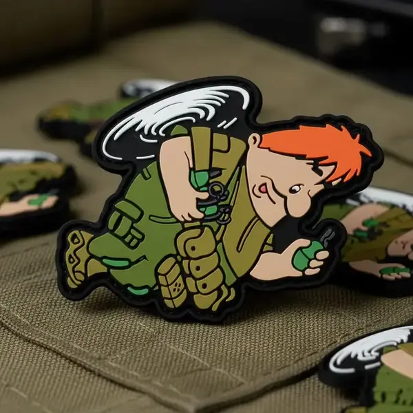 Нашивка, патч "идём гулять по посадкам" ПВХ от Корпуса Вышивания.