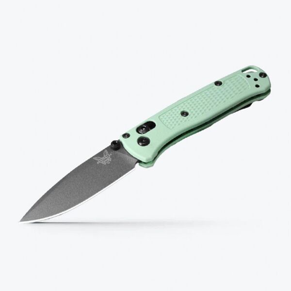 Нож складной BENCHMADE Mini Bugout, Grivory Sea Foam, S30V клинок черн.