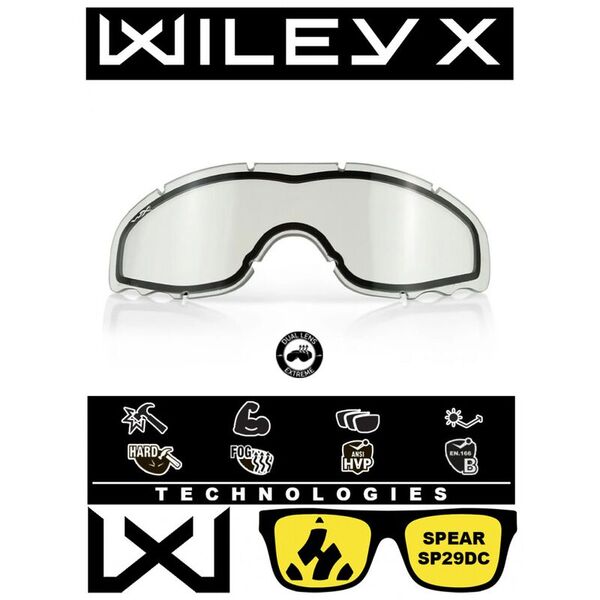 Линза двойная для маски Wiley X Spear Lens Double Grey (серая)