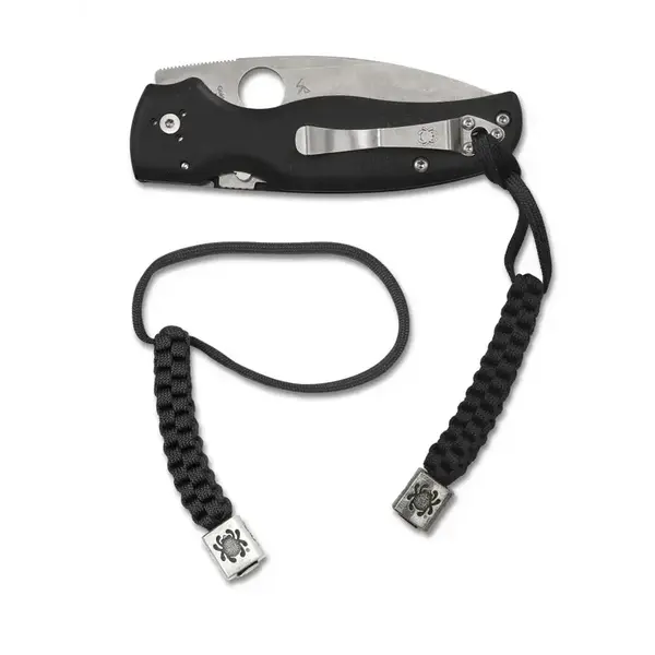 Темляк SPYDERCO Bead Square + Lanyard black