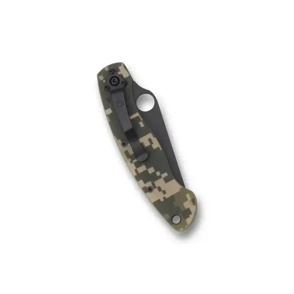 Складной нож SPYDERCO Military Model Camo, клинок черный P (C36GPCMOBK)