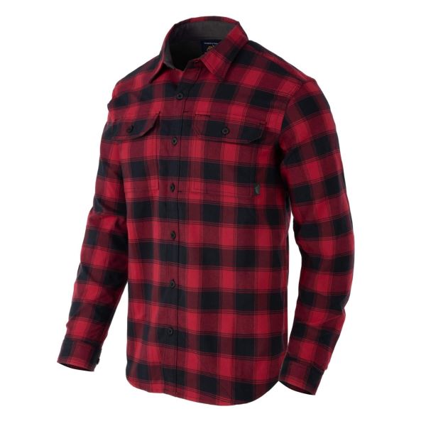 Рубашка Greyman NS Helikon, цвет Coral Crimson Checkered