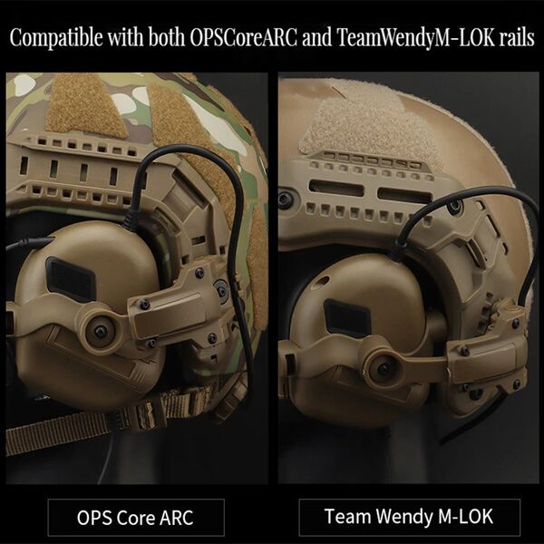 Крепление для наушников EARMOR Plus M16A на шлем (чебурашка)