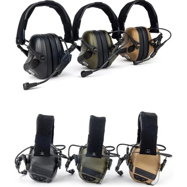 Активная гарнитура военного назначения EARMOR M33 Green с микрофоном для рации