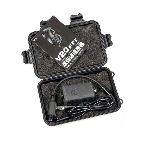 Кнопка Push-To-Talk для подключения к рации гарнитуры или наушников FCS V20-BK