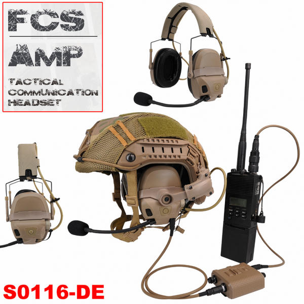 Гарнитура активная коммуникационная FMA FCS AMP TAN