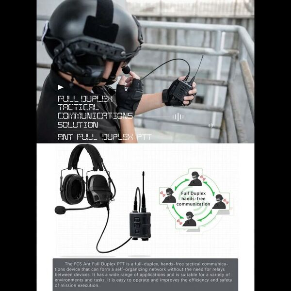 Кнопка Push-To-Talk с встроенной рацией для подключения наушников или гарнитуры FCS ANT-BK