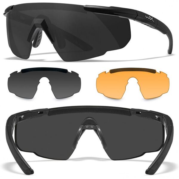 Тактические очки для стрельбы с баллистической защитой WILEYX Saber Advanced Matte Black (Grey-Rust-Vermillion)