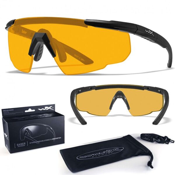 Тактические очки для стрельбы с баллистической защитой WILEYX Saber Advanced Matte Black (Rust)