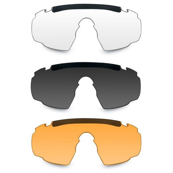 Тактические очки для стрельбы с баллистической защитой WILEYX Saber Advanced Matte Black (Clear-Grey-Rust)