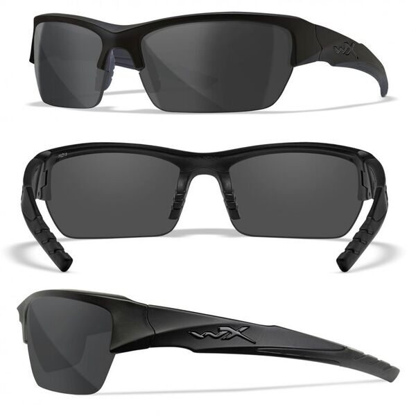 Баллистические очки для тактической стрельбы Wiley X Valor Matte Black (Clear-Grey-Rust)