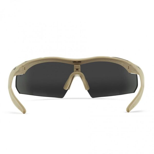 Баллистические очки для стрельбы с защитой от осколков Wiley X Vapor Matte Tan (Clear-Grey)