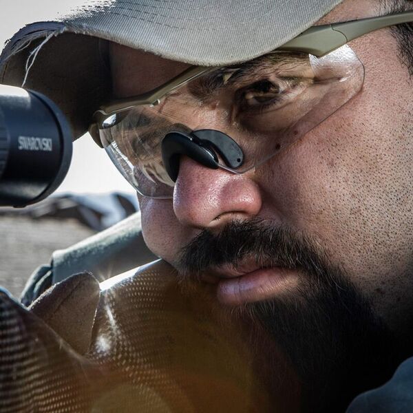 Баллистические очки для стрельбы с защитой от осколков Wiley X Vapor Matte Tan (Clear-Grey)