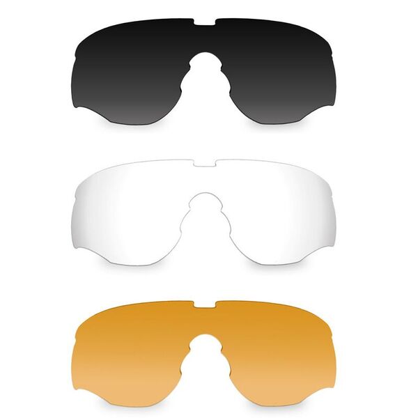 Тактические очки для стрельбы с баллистической защитой от осколков Wiley X Rogue Comm Matte Tan (Clear-Grey-Rust)