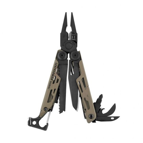 Мульти-инструмент с плоскогубцами и ножом LEATHERMAN Signal Coyote Tan (Multi-Tool)