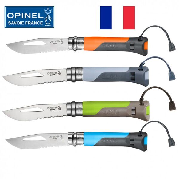 Универсальный нож выживания Opinel Outdoor Inox Earth-Green (рукоятка пластик)