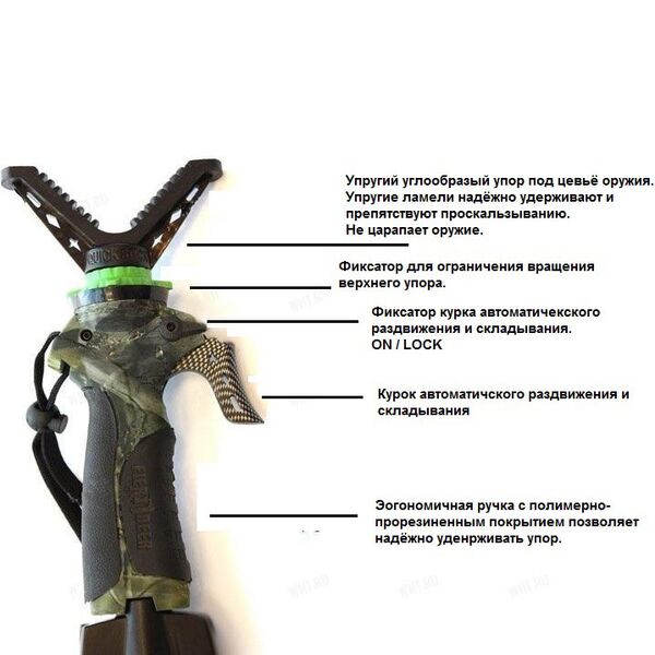 Опора-подставка-сошка-тренога для стрельбы из оружия FIERYDEER Tripod Generation 3