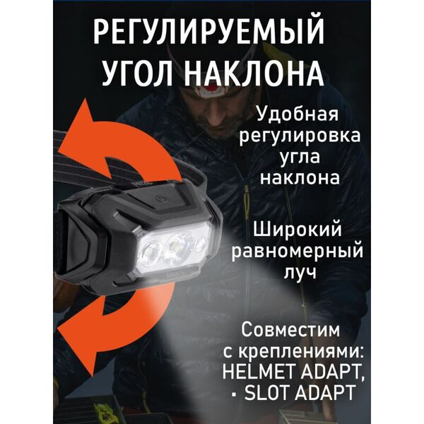Налобный тактический фонарь PETZL Aria 2 RGB Black (450 люмен)