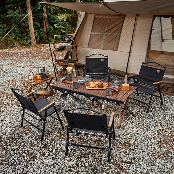 Складной стол NATUREHIKE 125х60см, 8,8кг, цвет ореховое дерево