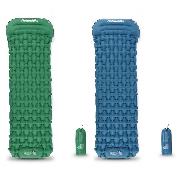 Матрас надувной с насосом NATUREHIKE FC-12 Blue
