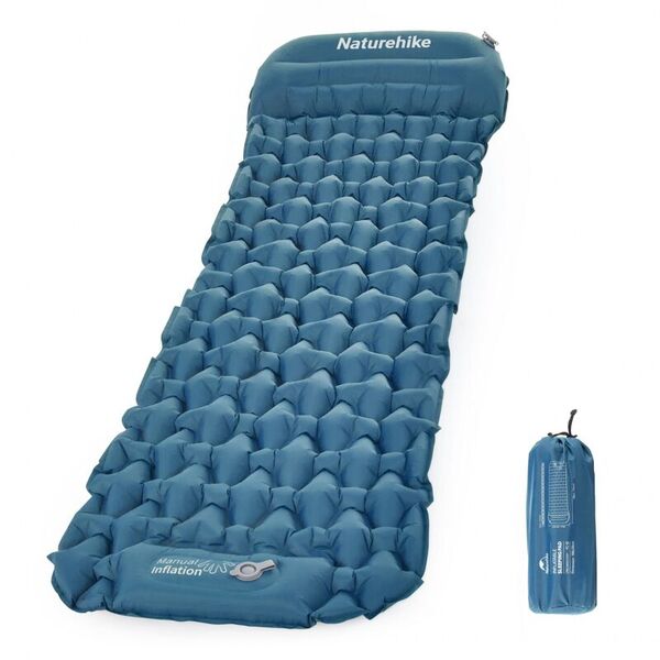 Матрас надувной с насосом NATUREHIKE FC-12 Blue
