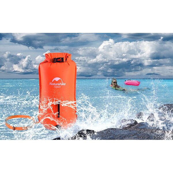 Гермомешок NATUREHIKE надувной, 18L, 50х25х20см, оранжевый