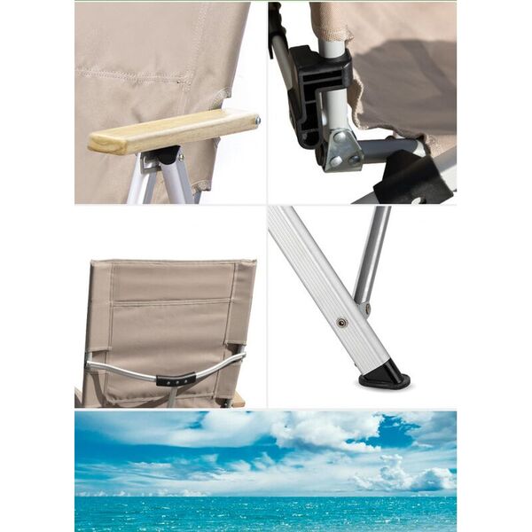 Стул складной с регулировкой наклона спинки NATUREHIKE Nightfall L06 Khaki