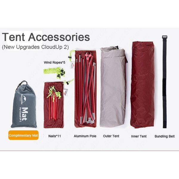 Палатка NATUREHIKE Cloud Up-3 Ultralight, 3 местная, оранжевая